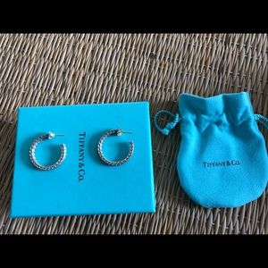 NIB Tiffany Somerset Mesh Hoop Earrings